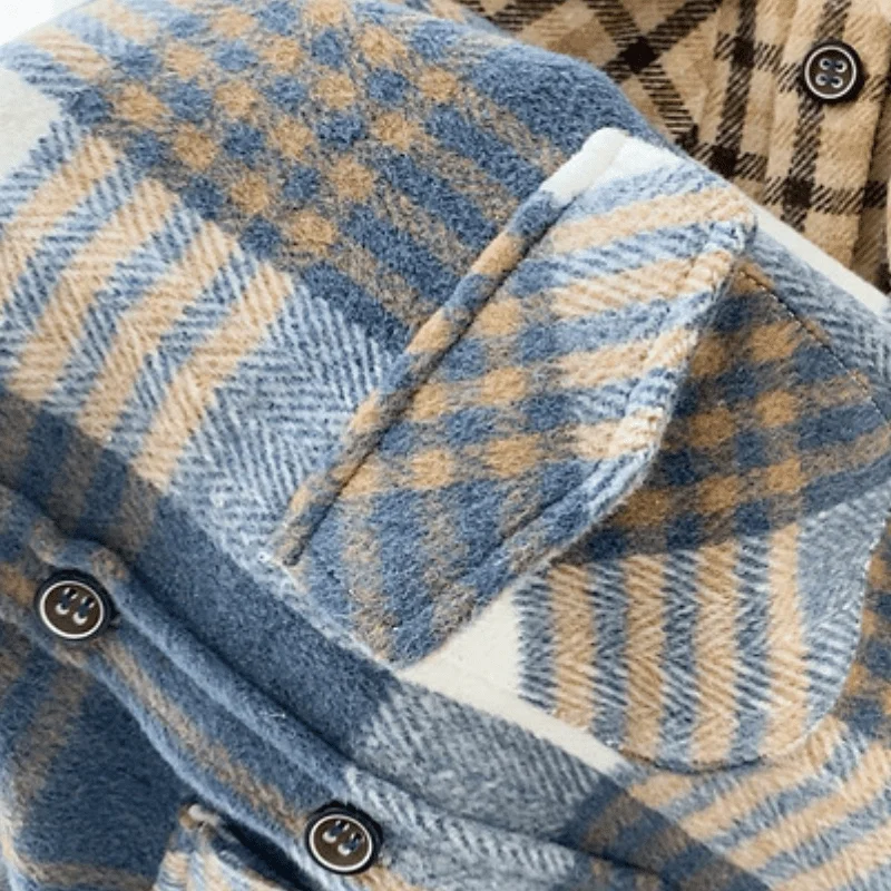 Fashion Baby Girl Boy Plaid Shirt Jacket Cotton Child Shirt Thick Wool Loose Outfit Winter Spring Fall Baby Casual Clothes 3-14Y boys long sleeve shirts,girls long sleeve shirts