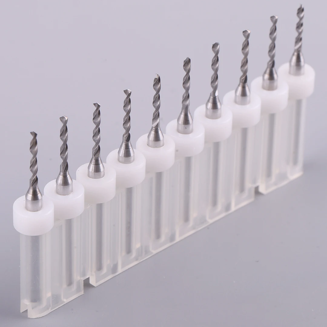 

PCB Alloy Tungsten Steel Mini Twists Drills Bit Fixed Handle Drill 0.1-3.0mm 0.8/1/1.5/2 ForMicro Holes Precision Machining