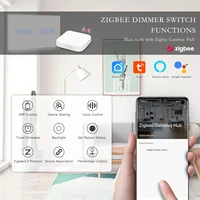 BSEED Zigbee Smart Touch Dimmer Switches Tuya Smart Life App Control With Normal Power Sockets Glass Panel EU Standard Gray - Image 2