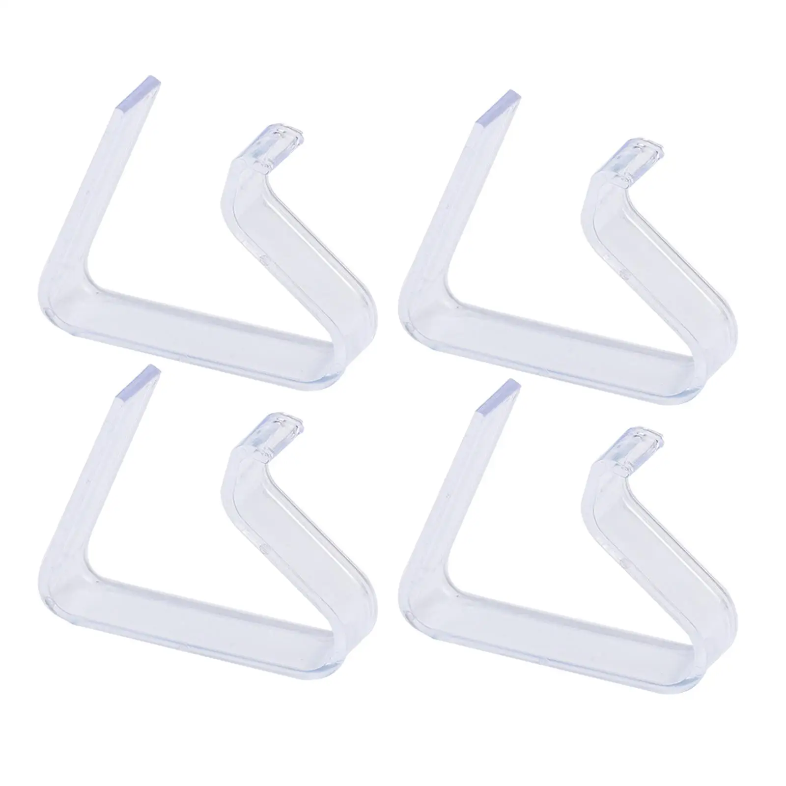 

4Pcs Clear Tablecloth Clips Large Cover Clamp Table Cloth Holder for Wedding Reception Restaurant Event Supplies Indoor Party