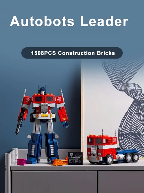 1508PCS Creative Transformation Optimus Prime Robot Building Blocks MOC Assemble Bricks Toys Gift For Children Kids 6