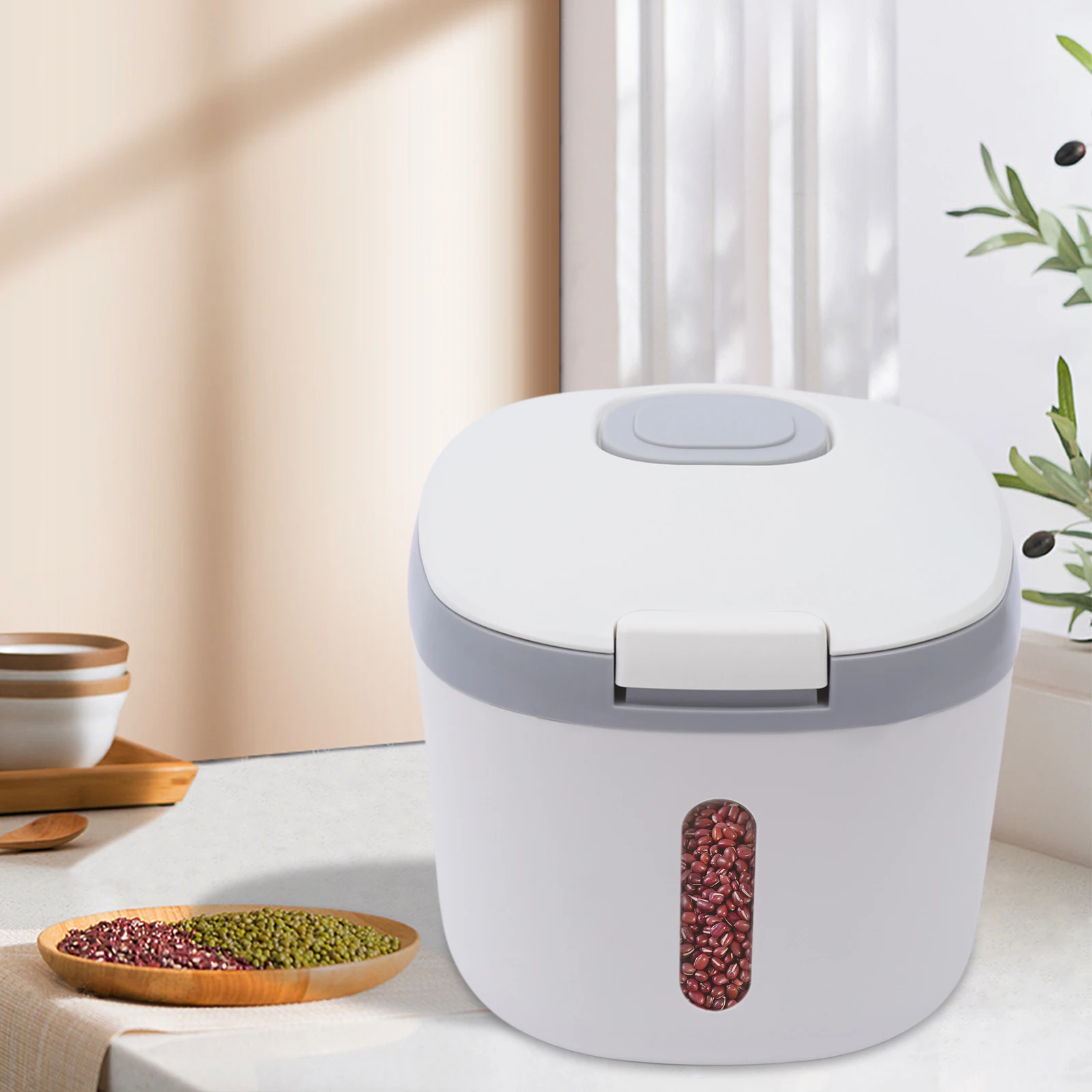 

Большой контейнер для хранения пищевых продуктов, 10 кг, настенный дозатор для сахара и риса, Кухонный Контейнер для хранения зерна в кладовой, влагостойкий контейнер-ведро