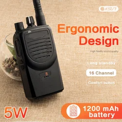 Walkie Talkie VHF 136-174MHZ 5W Portable Two-Way Radio Handle Interphone Ham CB Radio Transceiver