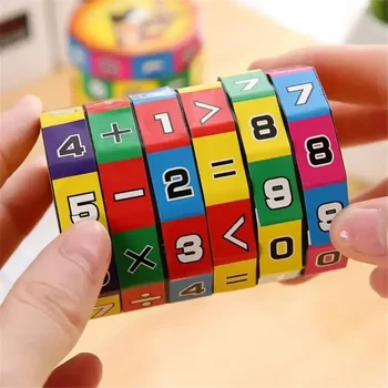1pcs Children Montessori Toy Mathematics Numbers Magic Cube Toy Puzzle Game Early Learning Educational Fun Calculate Math Game 1