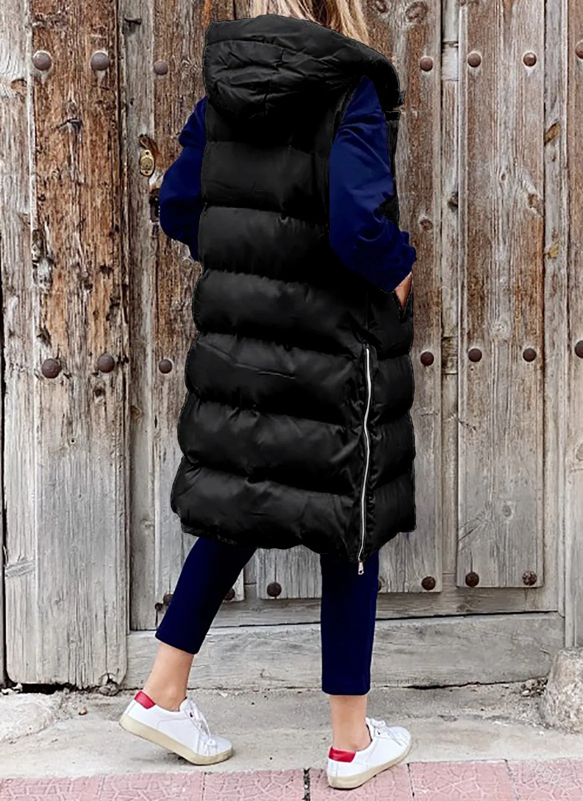 Gilet senza maniche da donna piumino lungo gilet imbottito con cappuccio  solido gilet in cotone caldo allentato 2022 cappotto invernale Casual da  donna - AliExpress
