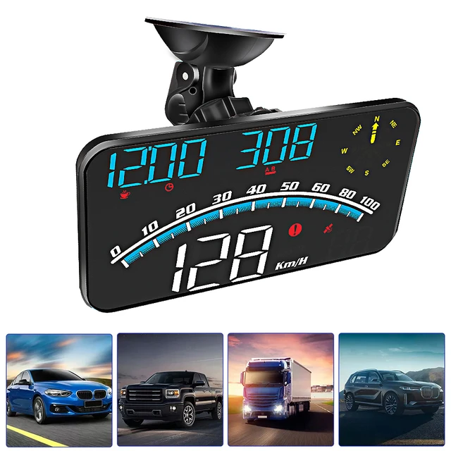 Led-anzeige Windschutzscheibe Projektor Tacho Head Up Display GPS Kilometerzähler  G10 Universal HUD mit Überdrehzahl Müdigkeit Fahren Alarm - AliExpress