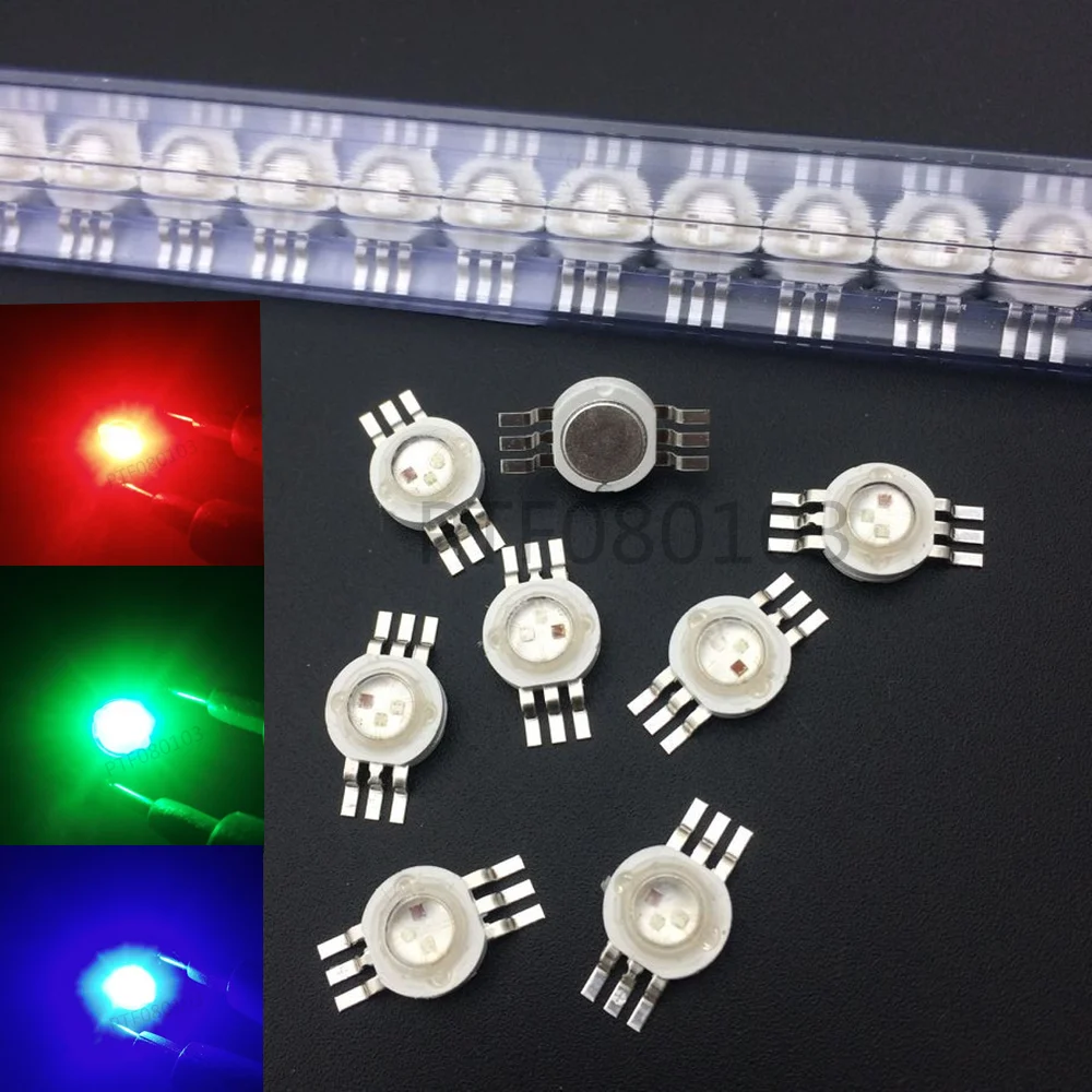 

6pin 3W RGB Color High Power LED Chip Light (RED+BLUE+ GREEN) for RGB led lamp