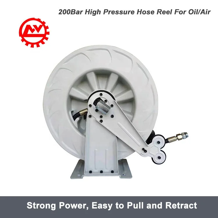Wall Mounted Industrial High Pressure Oil Heavy Duty Spring Rewind  Hydraulic Automatic Retractable Air Hose Reel