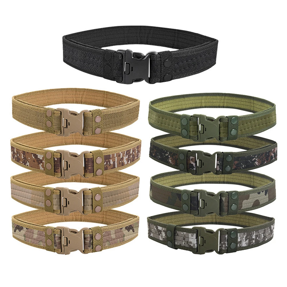 Army Style Combat Belts Quick Release Tactical Belt Fashion Men Military Canvas Waistband Outdoor Hunting Hiking Tools