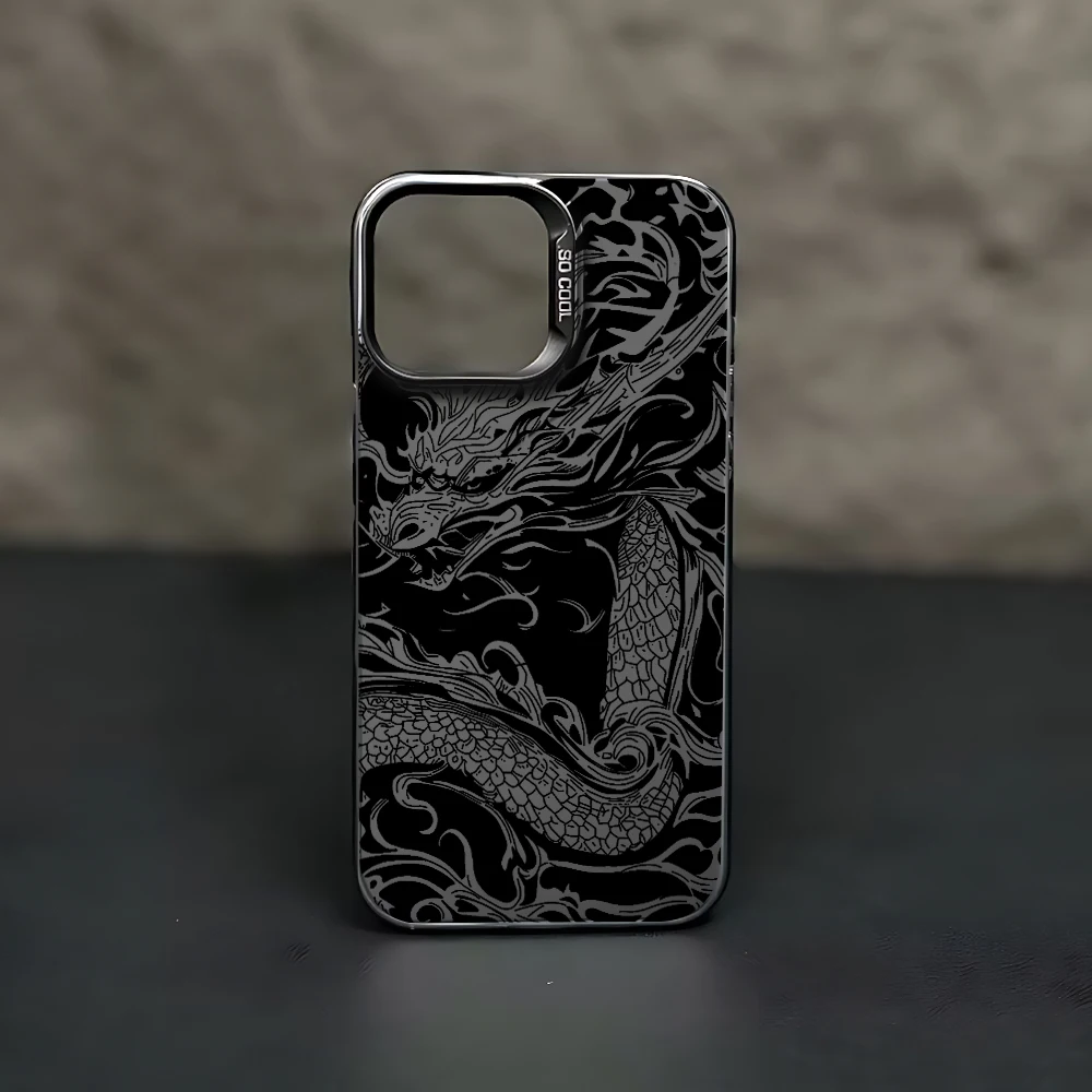 Sacred Chinese Dragon Matte Phone Case - Elegant Back Cover Design