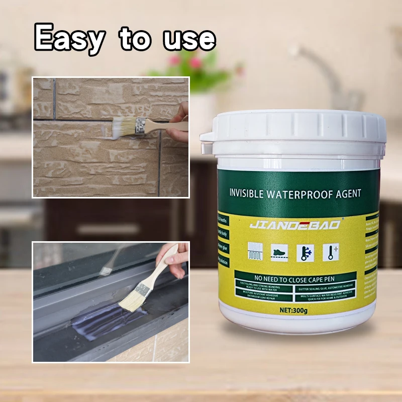 Waterproof Sealant Invisible Coating Sealant Agent Wall Leak Repair Material Invisible Glue For Roof Leakage Crack Seepage 300g