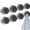 1/3/6pcs Kitchen Towel Hooks Round Adhesive Dish Towel Hook Easy Installation Wall Mount Hand Towel Hook Holders 3