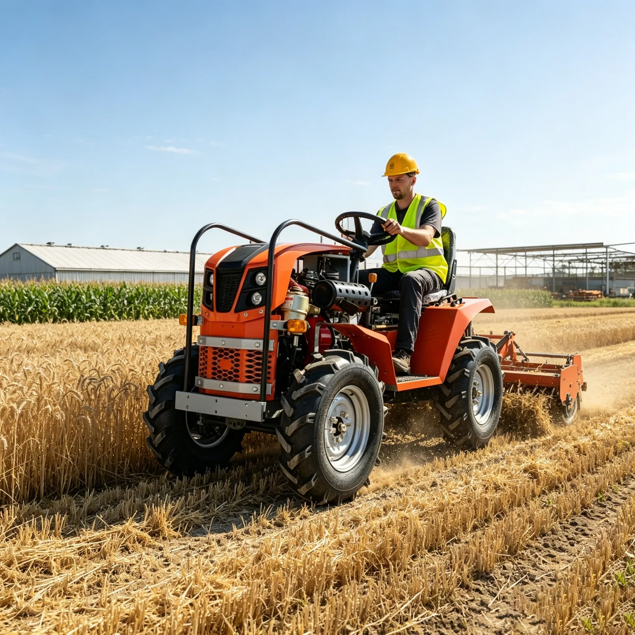 Hochleistungs-Landwirtschaftsradtraktor mit Schwerlast-PTO-Ausgang, Unterstützt Vollständiges Sortiment an Landwirtschaftlichen Anbaugeräten für Ackerland