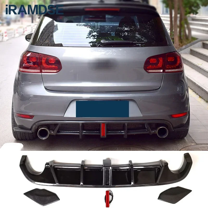 Für Volkswagen VW Golf MK VI GTI 6 GTI Golf MK6 GTI Auto Hinten Stoßstange  Diffusor Flagge Spoiler Splitter Zubehör trim 2,0 GTI 5K1 - AliExpress