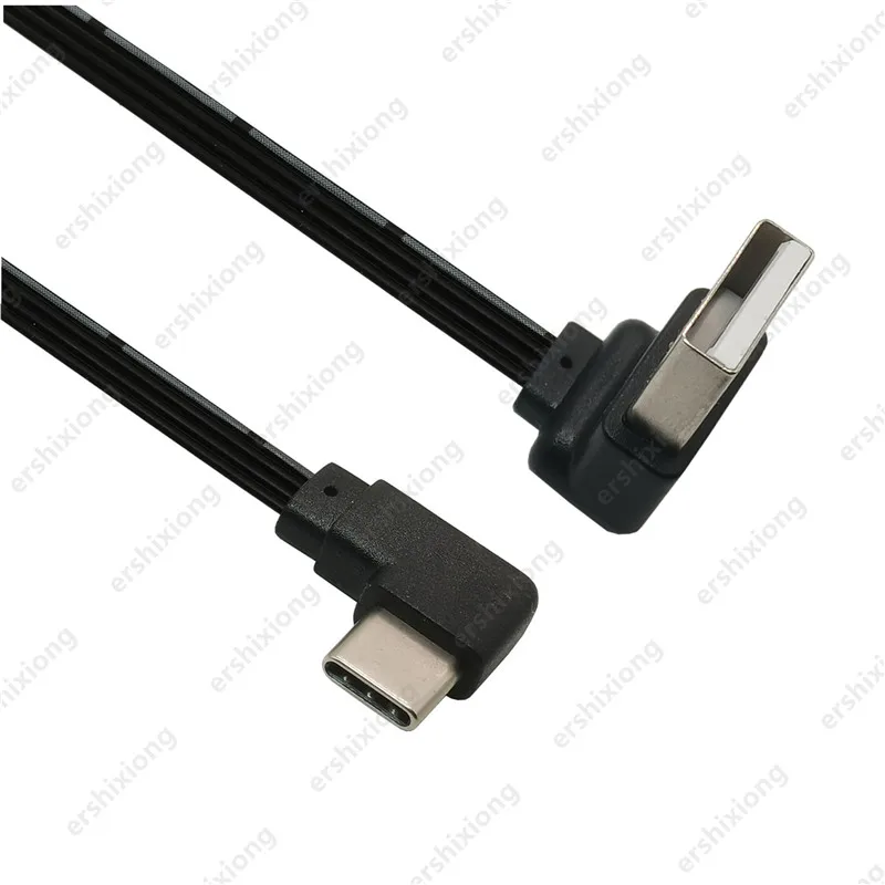 Soft 0.1m 0.2m 0.3m 0.5m Short USB Type C Cable Right Angle 90 Degree USB A Type to Type C Converter Data Cord Charger digital optical cable Cables & Adapters