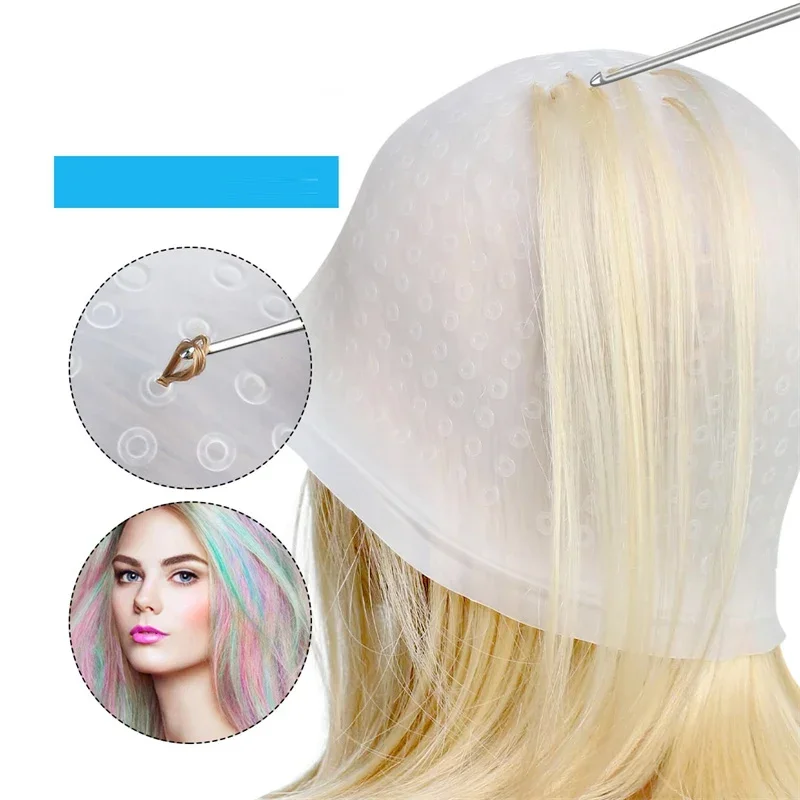Hair Dye Cap DIY Salon Silicone Tool