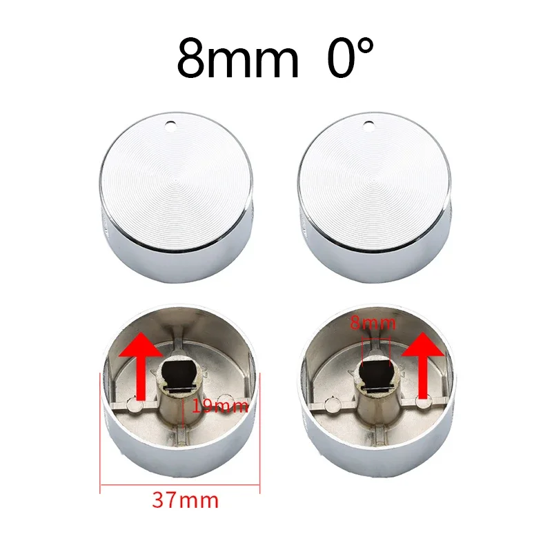 Pot Lid Knob Rotary Switch Gas Stove Control Knobs 2pcs 6mm 8mm Gold Kitchen Gas Stove Handles Accessories Metal Multifunction Oven Cooking Pot Knob Switches