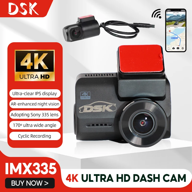 4K Hidden Type Ultra HD Dash Cam Night Vision 2.4G WiFi Driving Recorder Car DVR G-Sensor Car Camera Mold ﻿