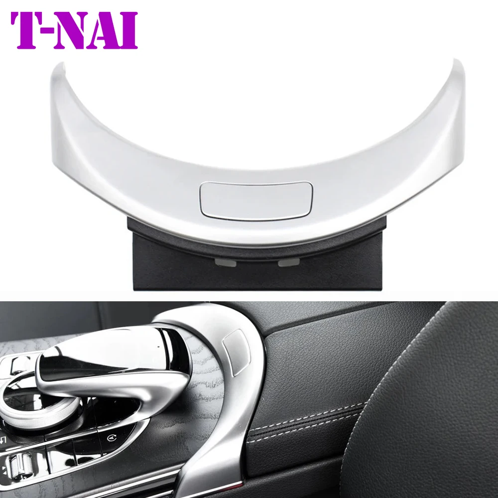 Car Chrome Center Console Armrest Switch Button Trim Cover for Mercedes Benz C GLC Class W205 W253 C200 C230 GLC300 2015 -