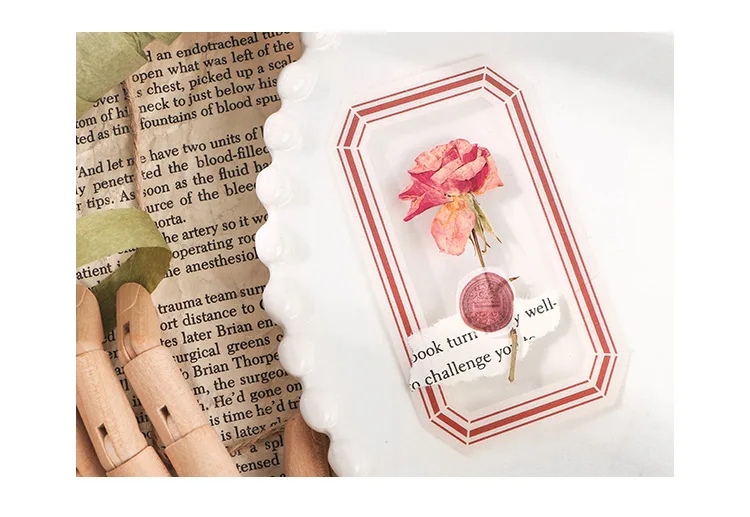 15 Stück INS Filmrahmen PET Aufkleber Pack DIY Tagebuch Transparente Fotorahmen Aufkleber Dekoration Etiketten Aufkleber Album Scrapbooking – Detail 15