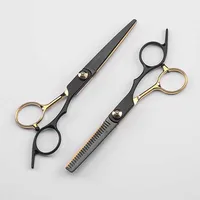 Ensemble de ciseaux de coiffure détachables, ciseaux droits de barbier et ciseaux à effiler, ciseaux à effiler pour salon de coiffure en stock 4