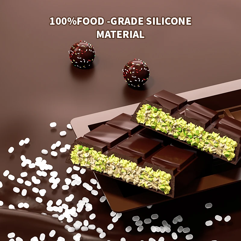 3Pack Chocolate Bar Molds Large and Thick Silicone For Stuffed Bar Big Chocolate Candy Mold
