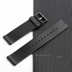 Versatile Waterproof Black Sport Watch Strap - Premium PVC Plastic Watchband (18mm)