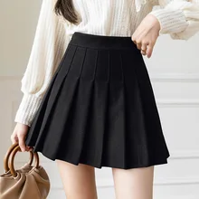 

2022 New Sexy A-line Pleated Mini Skirts Young Women Sexy Hipline Short Skirt Wool Pleated Skirt Women Autumn Winter RXHBSQ713