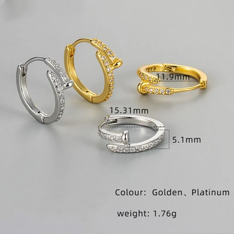 Elegant Inlaid White Zircon Nail Ring for Women Daily Wear Rings Party Jewelry Gifts Accessories