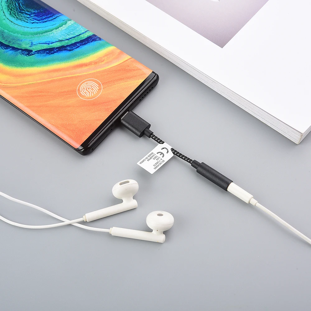 모토로라 USB 타입 C - 3.5mm AUX 어댑터 3.5 잭 DAC 오디오 이어폰 케이블 (모토 엣지 70, 60, 레이저 50 울트라, S50, S30 프로, G77 호환)