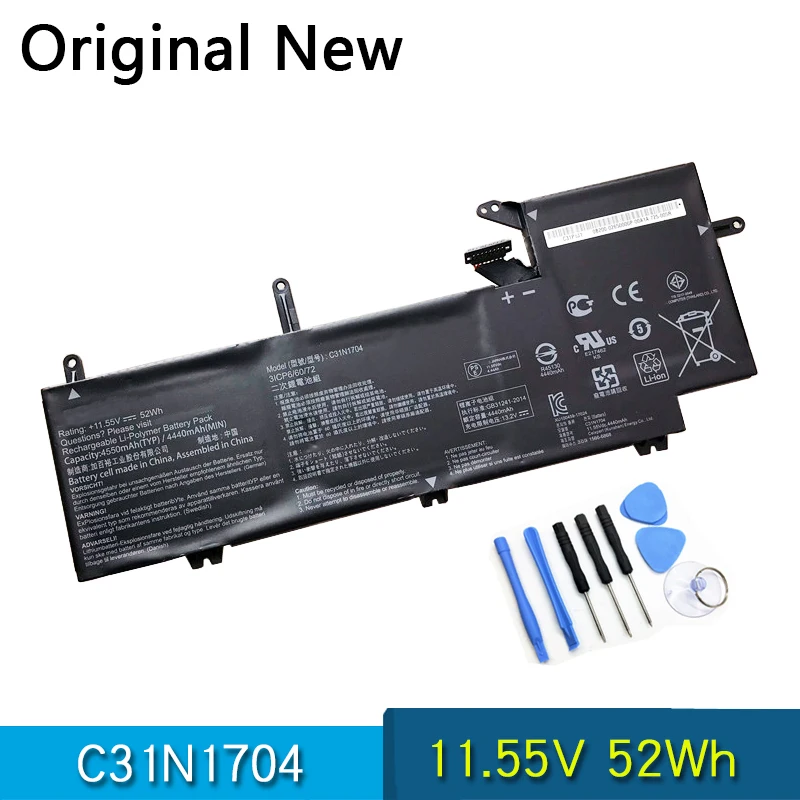 

NEW Original C31N1704 Laptop Battery For ASUS Q535U UX561UD For ZenBook Flip 15 UX561UD UX561UD-B UX561UD-E 11.55V 52Wh