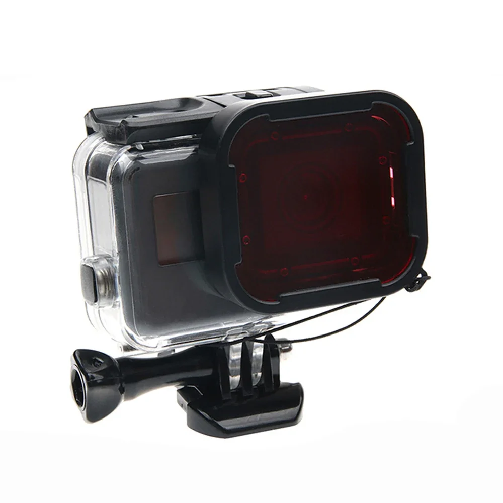 Diving Filter Lens Cap Set for Action Cameras - Red, Purple, Pink Protective Lenses for Underwater Photography