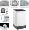 17.6lbs Full Automatic Washing Machine, 2 in 1 Portable Laundry Washer with Drain Pump, Compact Washer and Dryer Combo, Top Load 4