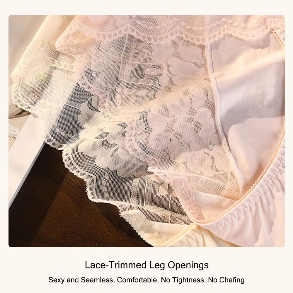 Cotton Lace High Waist Plus Size Women Panties