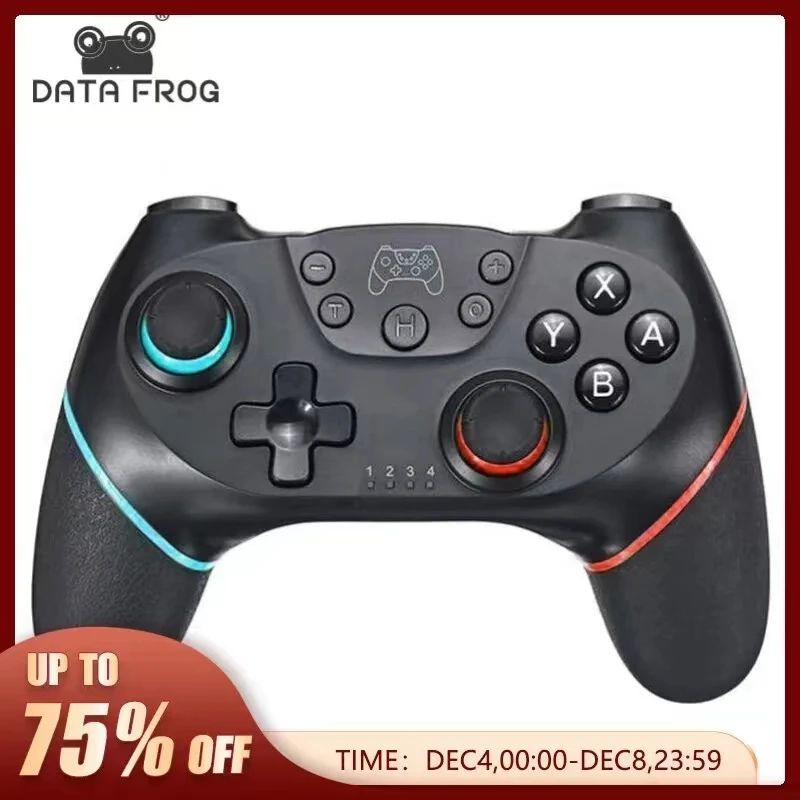 

DATA FROG Wireless Controller Compatible-Nintendo Switch Adjustable Turbo with 6-Axis Vibration Gamepad For PC/NS Lite Console