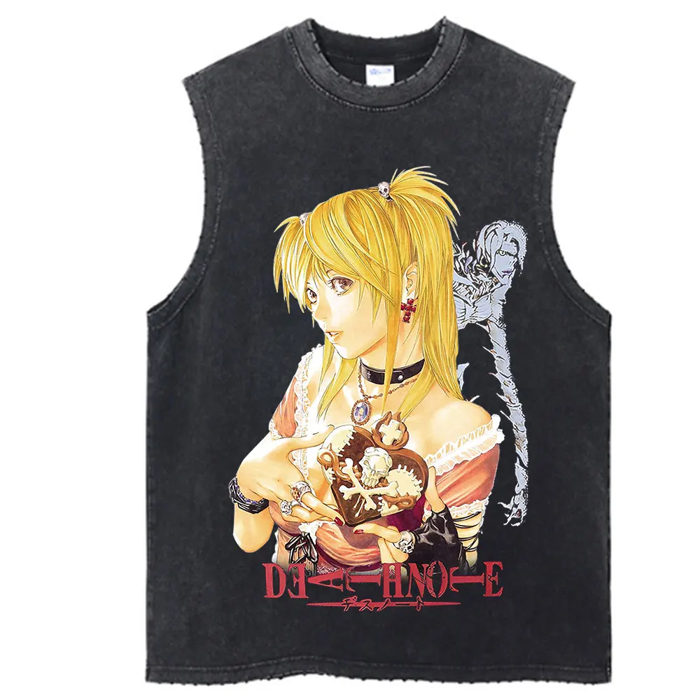 Vintage Anime Death Note Tank Top Graphic Y2K Print T Shirt
