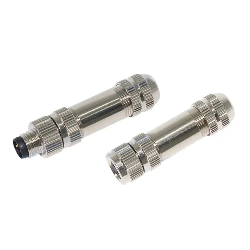 5/20/100Pcs M8 connector 3/4/5/6/8Pin Sensor waterproof male&female plug Flange/Straight/Right angle screw threaded coupling