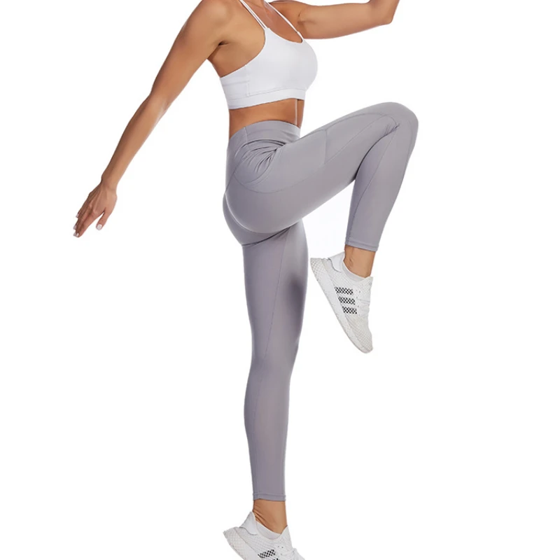 Summer 2022 High Waist Hip Lift Slim Seamless Black Fashion Women's Yoga Pants Ankle-Length Casual Running Fitness Leggings