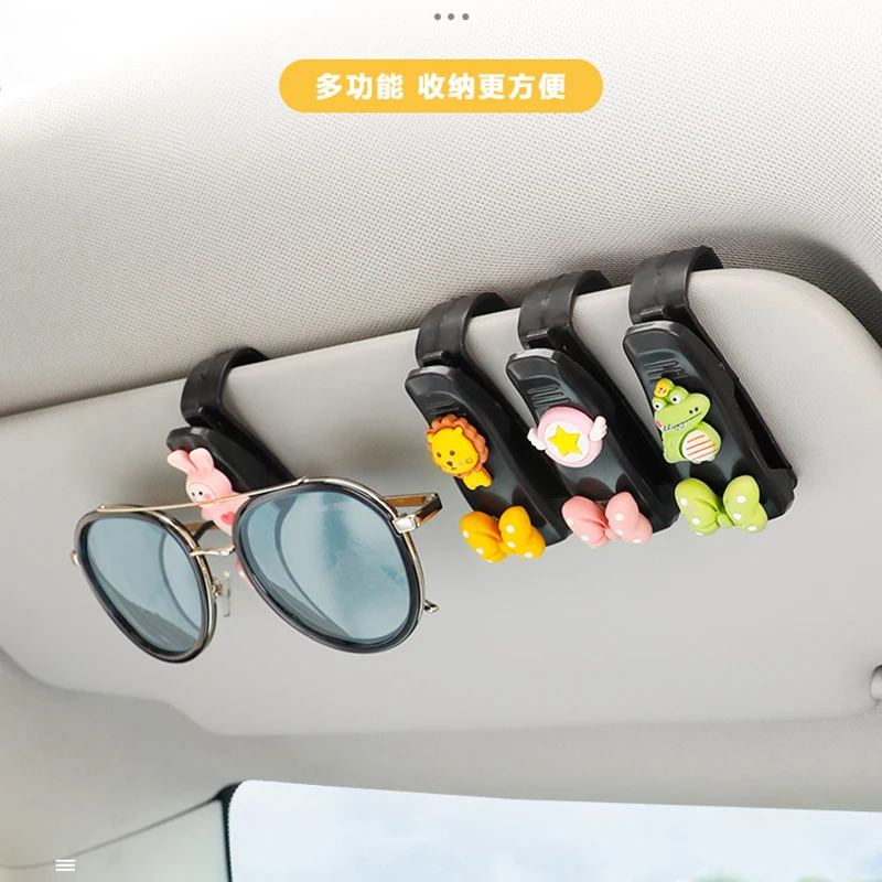 

Cute car glasses clip sun visor glasses clip storage clip car accessories for girlfriend girls holiday gifts company souvenirs