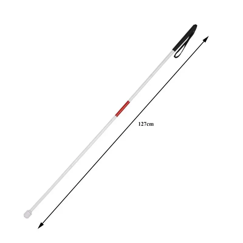 Walking Cane 127cm 4-Sections Aluminum Alloy Folding Cane Walking Stick with Rolling Tip For The Blind Guide Stick Guide Rod
