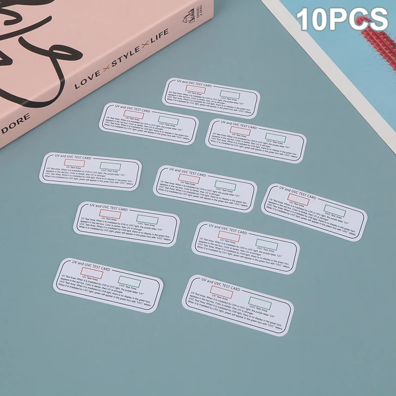 

10PCS new Light Test Cards UVA UVC Test Cards Light Wavelength Indicator Cards