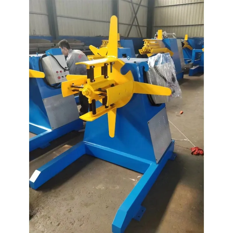 Manueller Abwickler für kleine Materialrollen mit einem Gewicht von 2000 kg für Rollformmaschinen