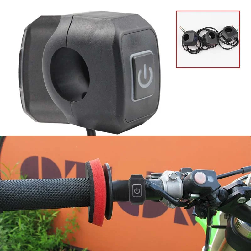 Motorcycle Handlebar Switch Universal 12V Button Connector Switch Electric Star Pressure Waterproof Control