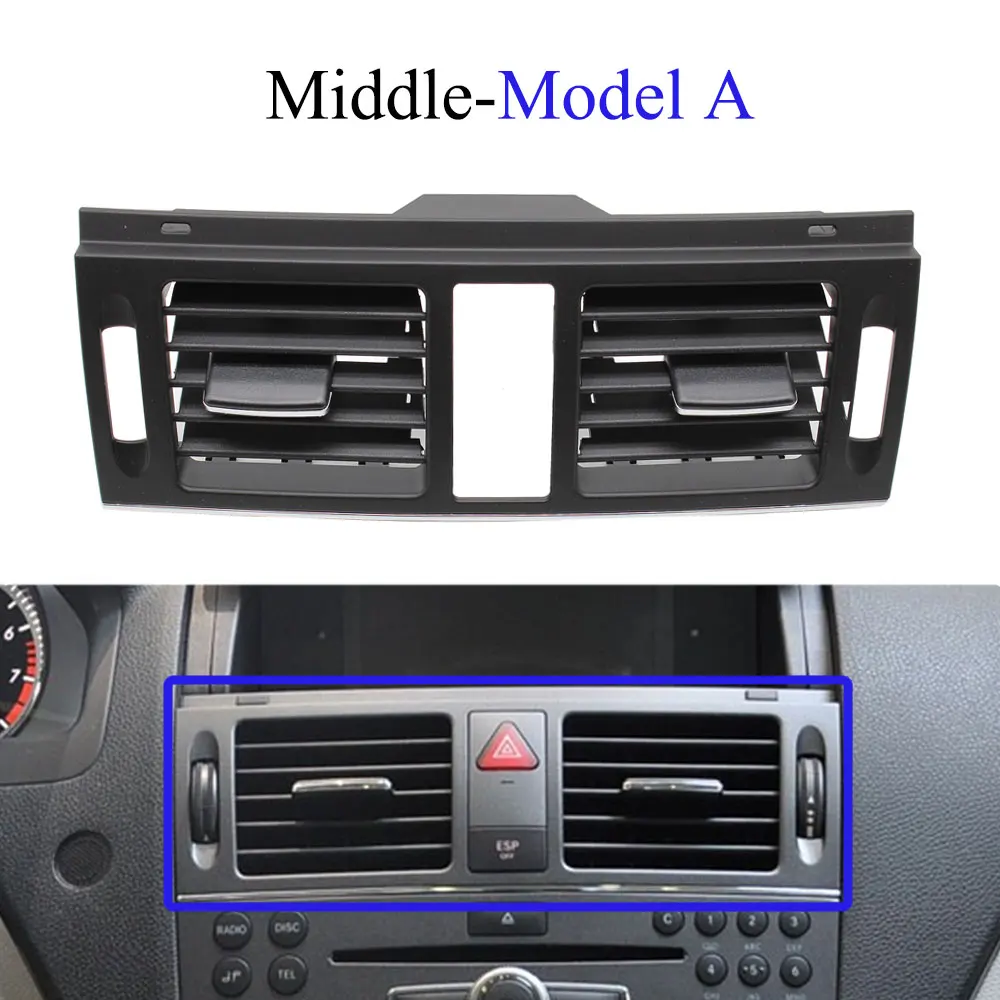 Dashboard Left Right Air Conditioner Cover Rear AC Vent Grille Outlet Panel For BENZ C Class W204 C200 C230 C260 C300 2007-2011