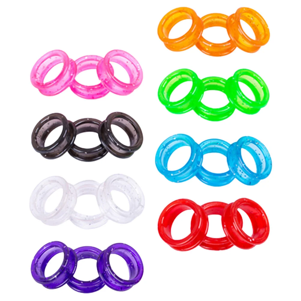 

24 Pcs Scissors Ring Silicone Rings for Grip Finger Thumb Inserts Silica Gel Grooming Non-slip
