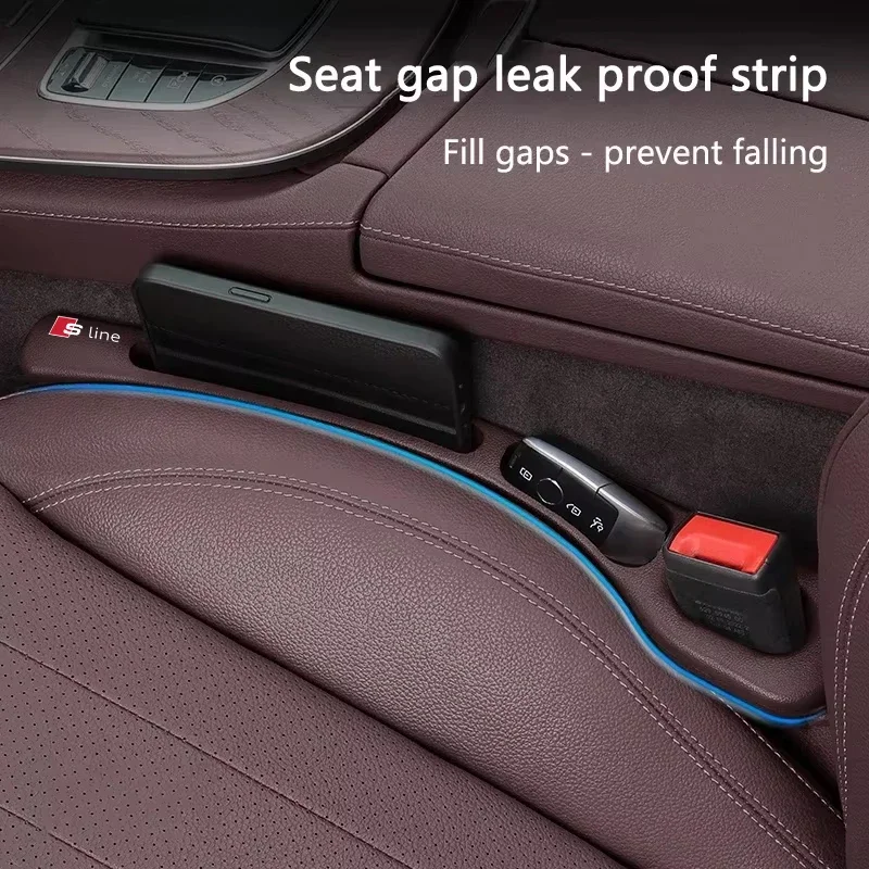 2Pcs Car Seat Gap Filler Seat Crevice Storage Box Bag For Audi sline S3 S5 S1 S4 S2 S6 RS3 RS4 RS5 RS6 RS8 B8 B6 TT A2 A3 A4 A5