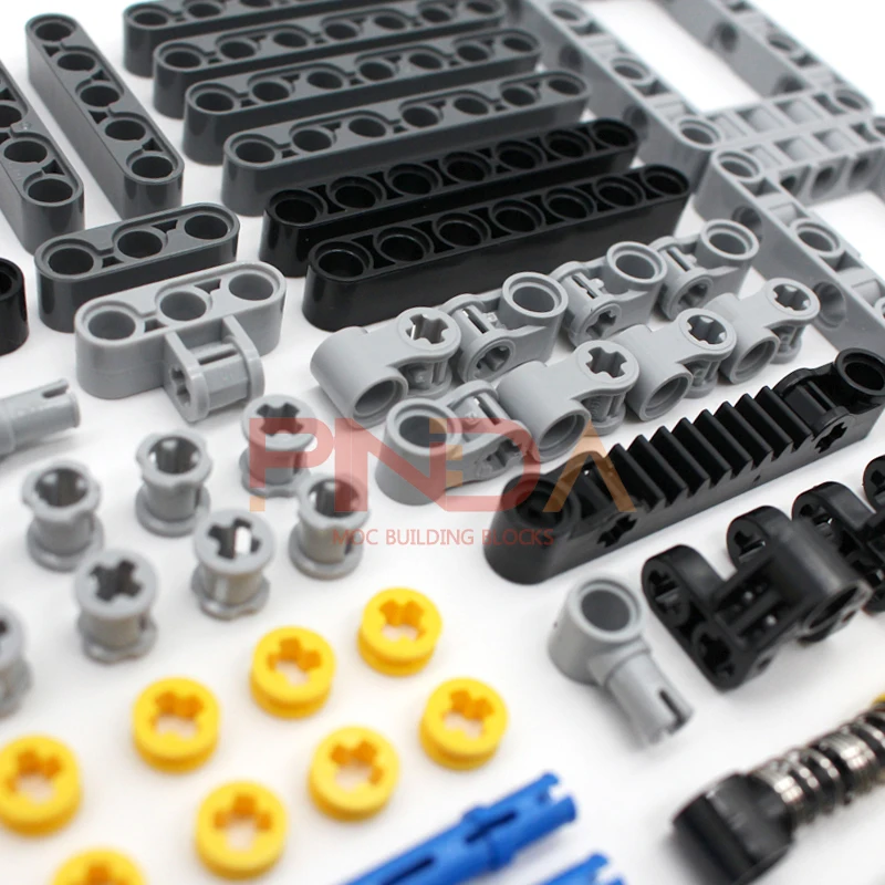 Building Block Toy 123PCS High-Tech Plastic Building Blocks Bricks Gear Liftarm Beam Cross Axle DIY Assembling MOC Bulk Technology Set Toy,building block toys,building block kits
