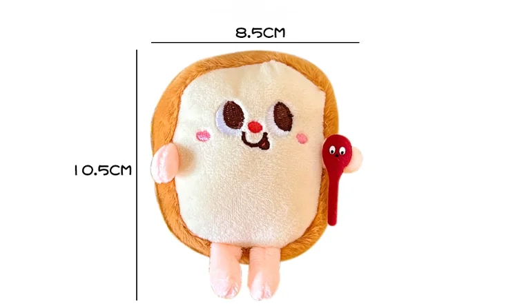 Niedliche und kreative Pommes-Frites-Hamburger-Figur zum Aufhängen, Rucksack für Paare, Plüsch-Hängedekoration, Auto-Schlüsselanhänger – Detail 7