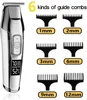 Professional Hair Clipper Beard Trimmer for Men Adjustable Speed LED Digital Carving Clippers Electric Razor KM-5027 4