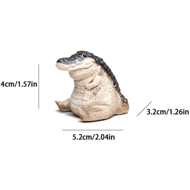 Tea Pet Purple Clay Handmade Crocodile Tea Figurine Household Supply tea pet ornaments